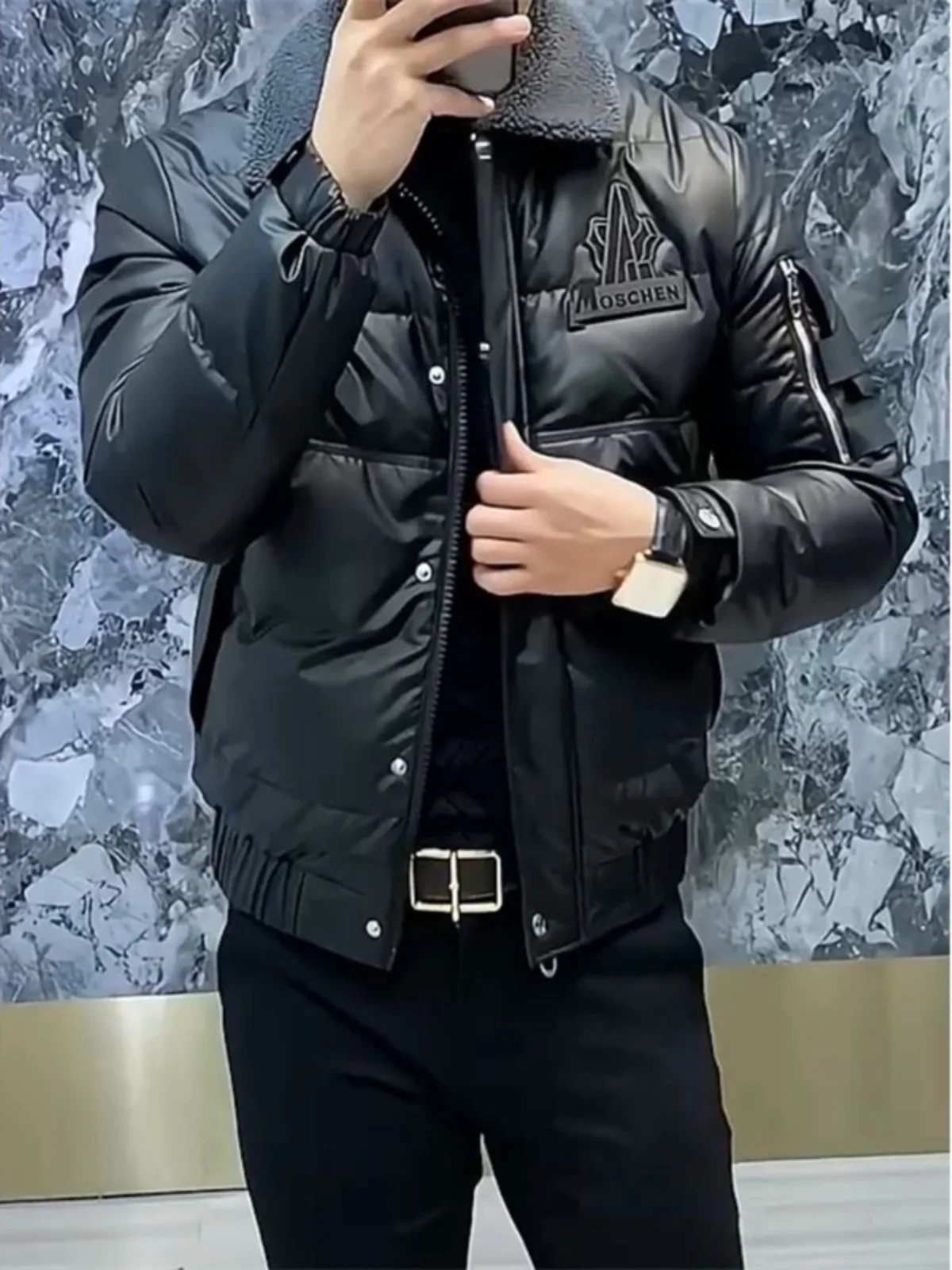 

Мужская универсальная хлопковая куртка на осень-зиму, новая, повседневная, стильная, модная, теплая, с воротником, из полиэстера, длинная.