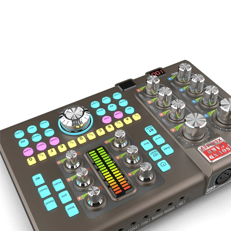 ABMF-SK80 屋外ライブブロードキャストサウンドカード Bluetooth ステレオ 5 チャンネルオーディオ歌唱サポートを備えています