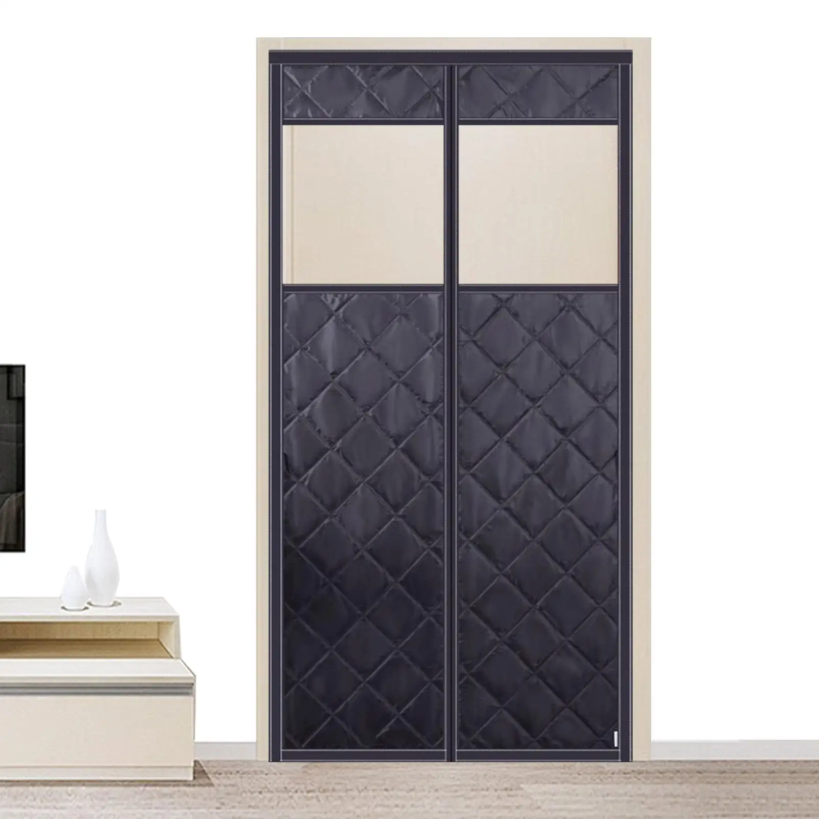 

Зимняя термокрышка для двери, изолированный разделитель, хлопковый временный утолщенный зимний чехол для двери для гостиной, кухни, патио, гаража