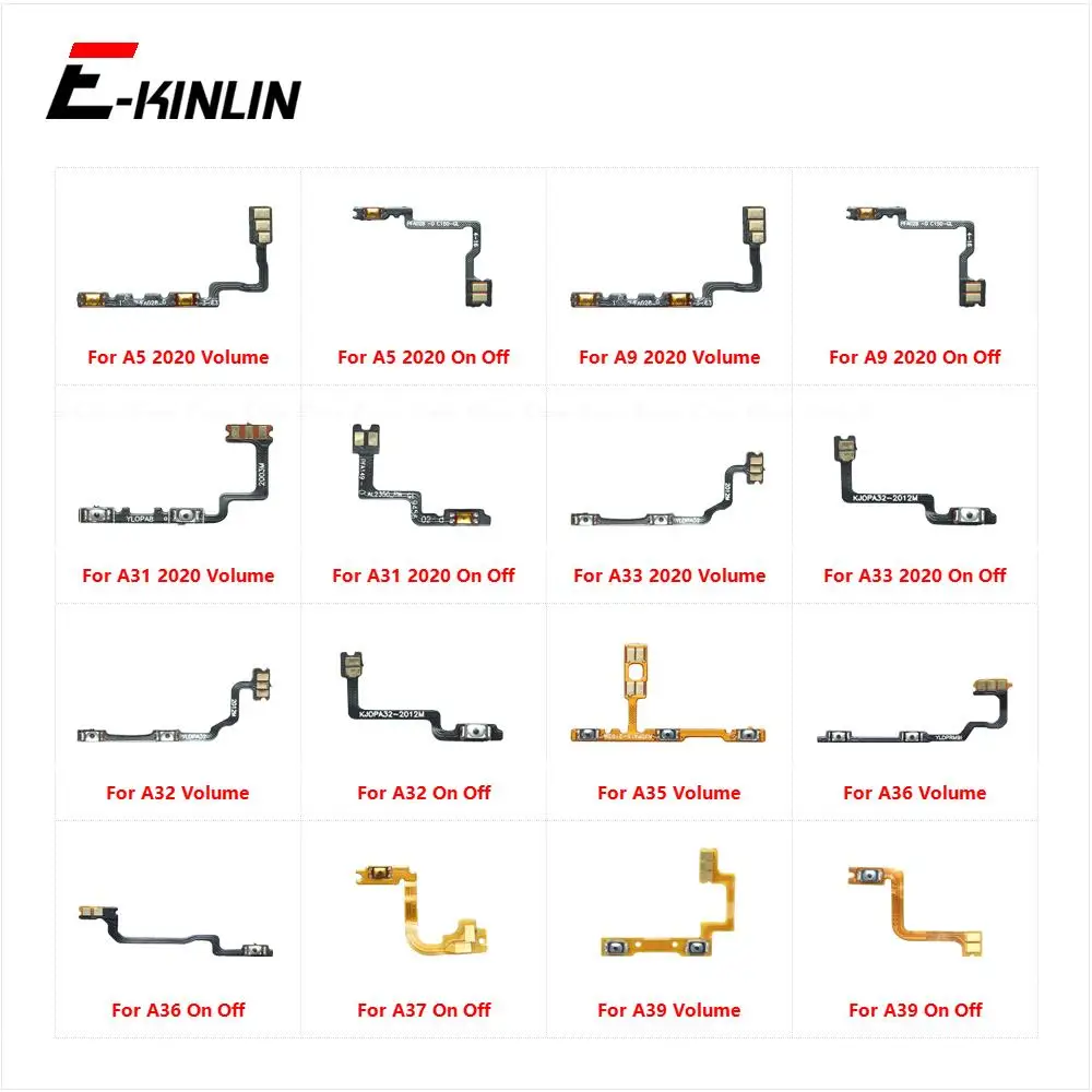 

Power ON OFF Mute Switch Control Key Volume Button Flex Cable For OPPO A5 A9 A31 A33 2020 A32 A35 A36 A37 A39 Replacement Parts