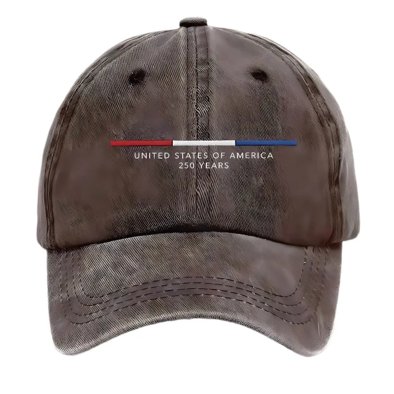 1pc Vintage Washed Embroidered Baseball Cap for Independence Day Commemorative Edition,sun Shading Duckbill Cap for Men Women