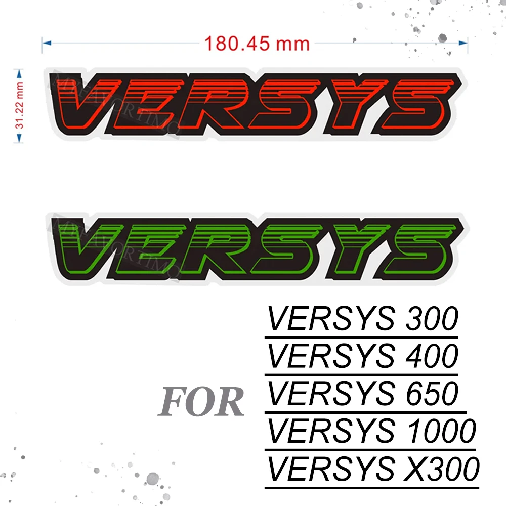 

Motorcycle Stickers For Kawasaki VERSYS 300 400 650 1000 X300 Tank Pad Adventure Side Panel Protector Fairing Decal Emblem