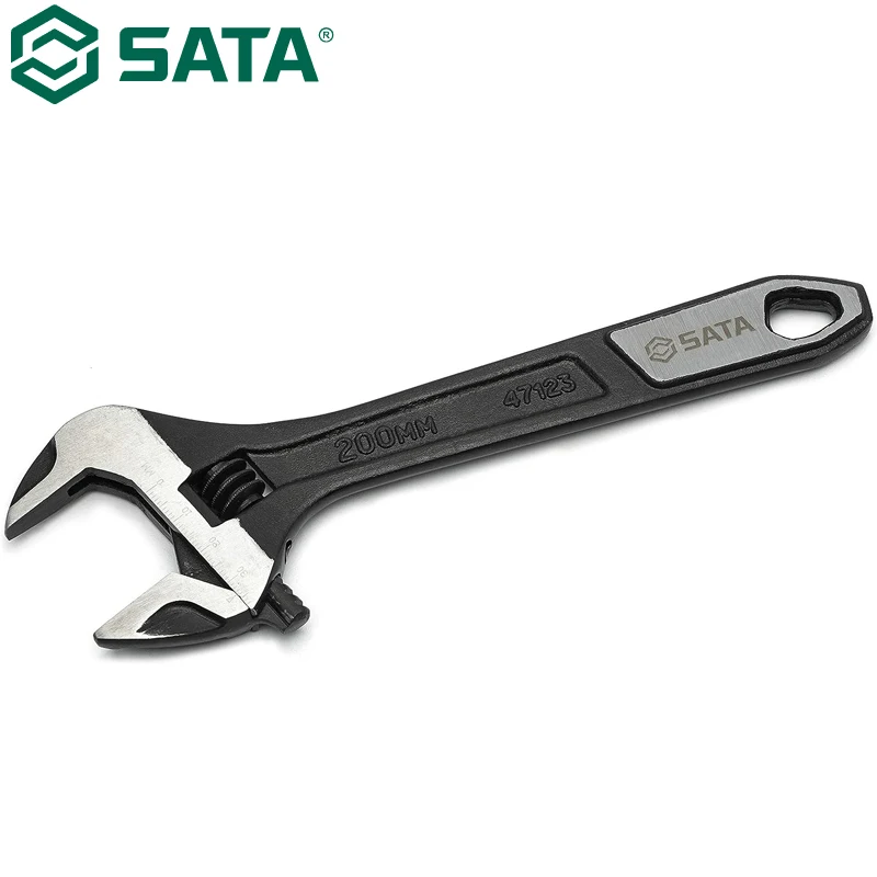 

SATA 47123 Large Opening Adjustable Wrench High Quality Materials Exquisite Workmanship Simple Operation Improve Work Efficienc