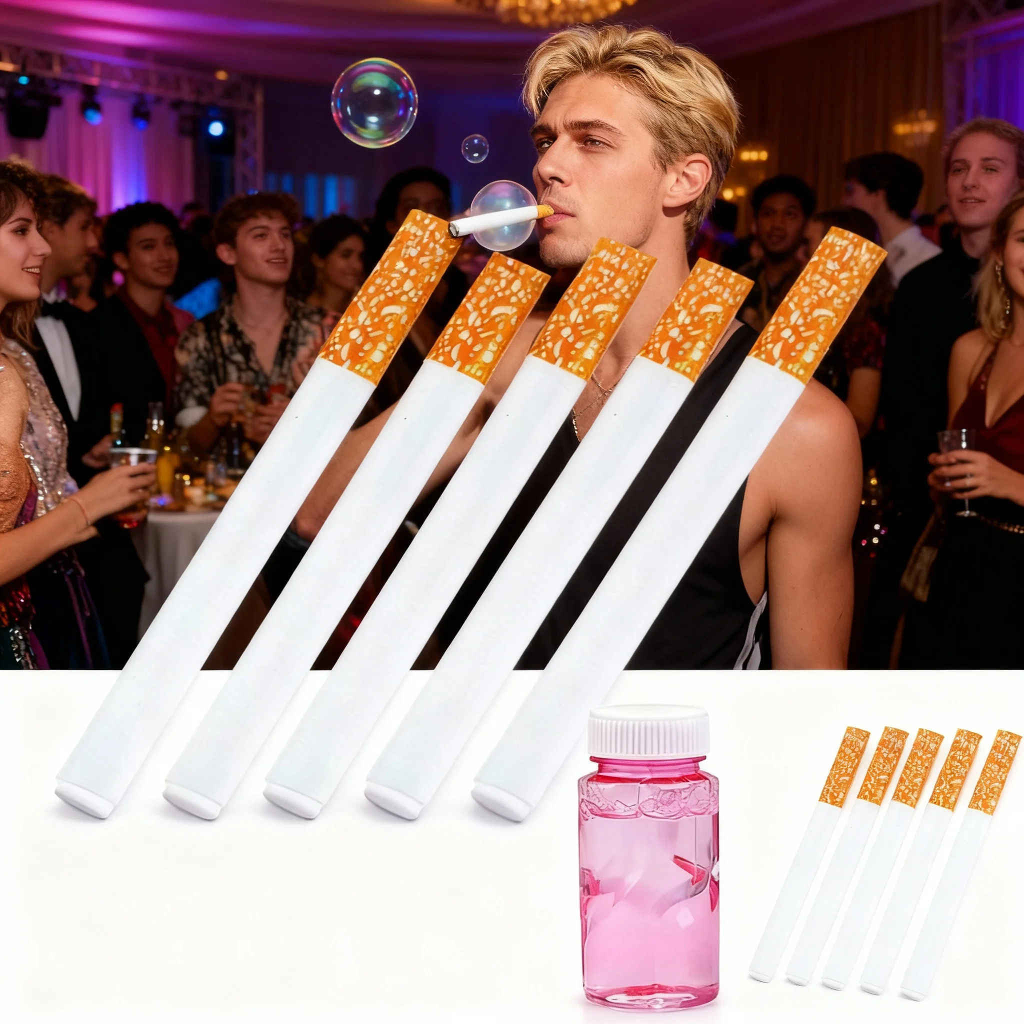 Bubble Cigarette Toy Funny Creative Cigarette Toy Case Bubble Machine Box Toy Outdoor Portable For Party/Small Gift