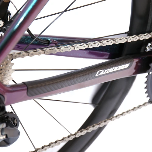 Imagen 2 del producto Gigaboss Protector de cadena de bicicleta, pegatina impermeable con patrón de fibra de carbono