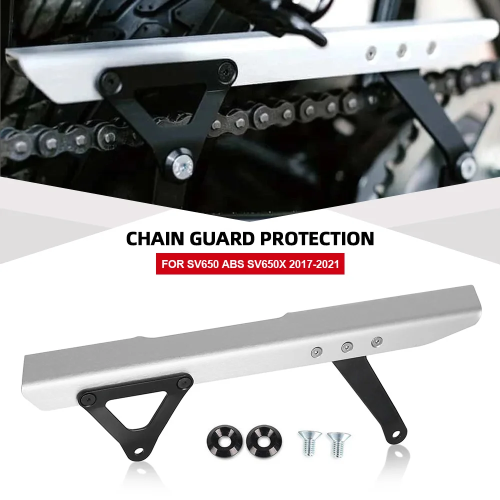 

For SUZUKI SV650 ABS SV650X 2017 2018 2019 2020 2021 Motorcycle Chain Belt Guard Cover SV 650 X Sprocket Protector Accessories