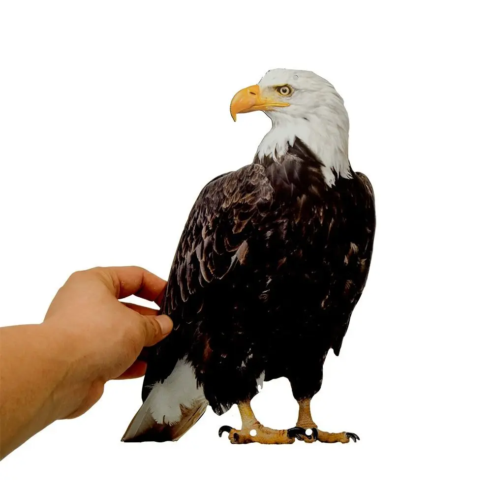 

Fake Owl Decoy With Bells Bird Repel Owl Scarecrow Rectangle Waterproof Fake Bird Scare Device Hanging Bird Repeller Outdoor