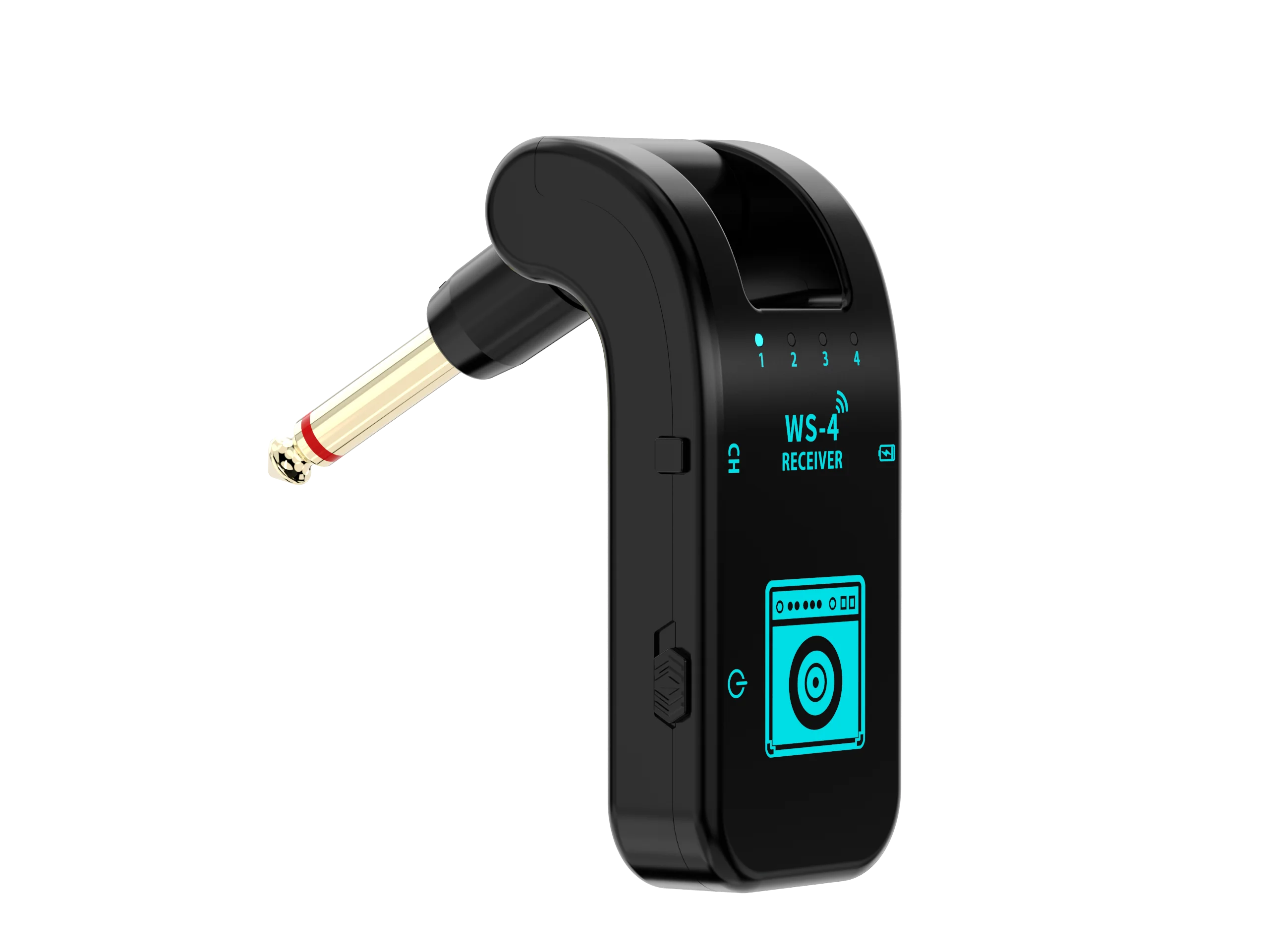 2.4G Wireless Guitar System – Black Transmitter & Receiver for Electric Guitar, EWI, Bass