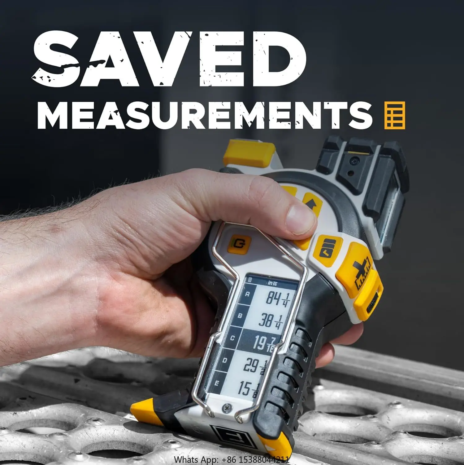 Tomahawk Digital Tape Measure - Professional Accurate Measuring Tool, Green las er, E-Paper Measuring List