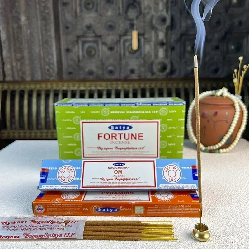 

Satya Stick Incenses Handmade India White Sage Sandalwood Natural Household Indoor Clean Air Indian Incense Sticks NAG Champa