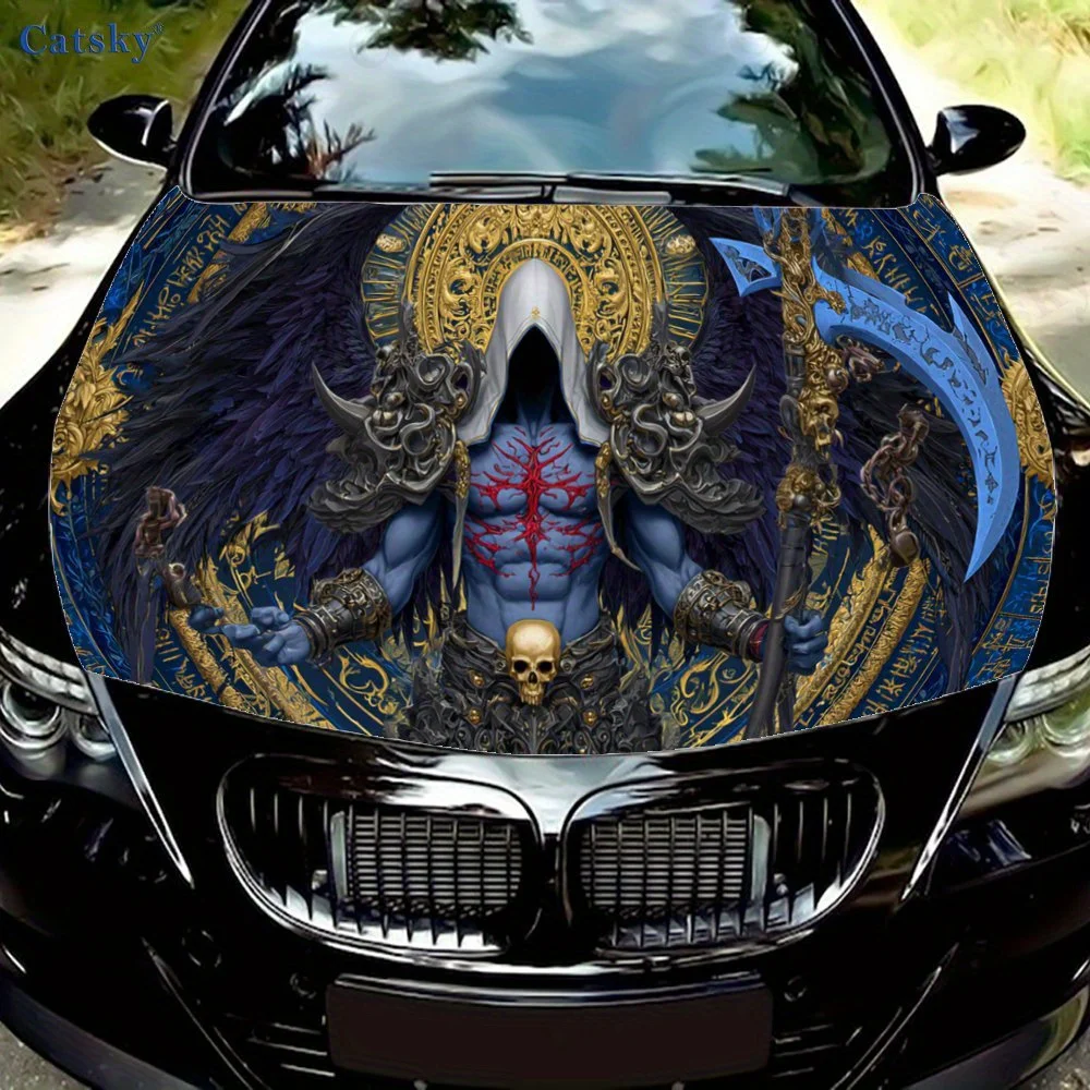 

Mysterious & Magical Dark Reaper Print car hood stickers, waterproof self-adhesive, scratch resistant, easy to stick, durable ca