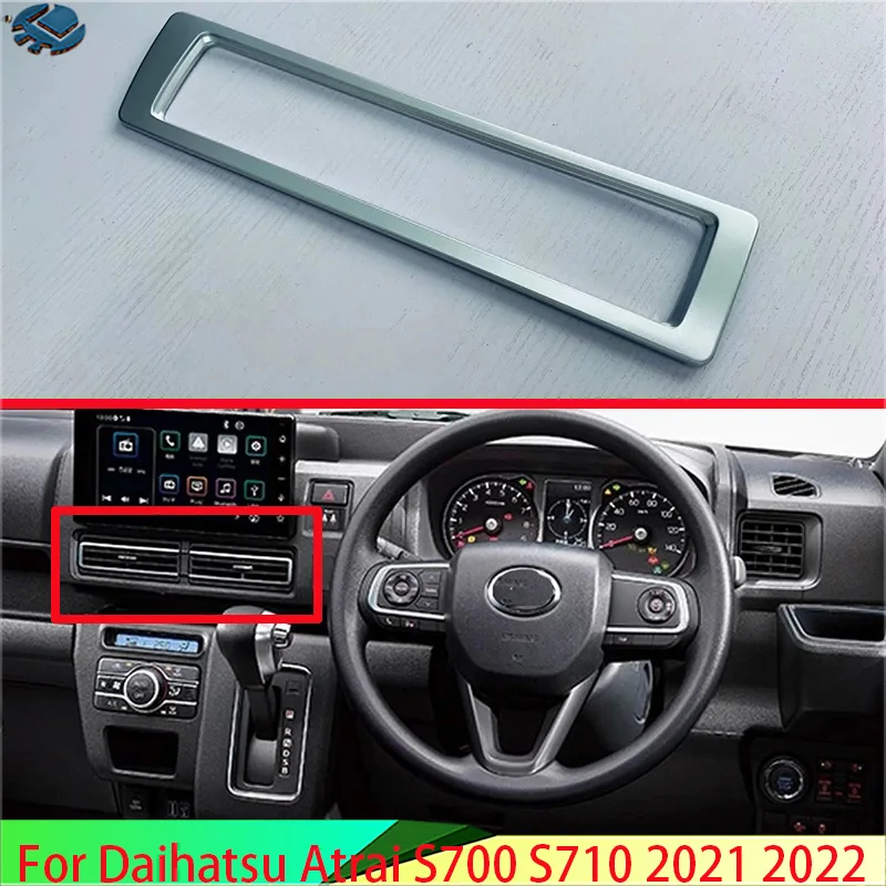 For Daihatsu ATRAI HIJET CARGO 2021 2022 Car Accessories ABS Chrome  Plated Middle Exhaust Cover Instrument Panel Trim