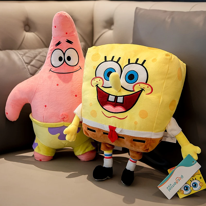 أنيمي بلوشي دمية سبونجبوب Peluches دمية سكوير بانتس باتريك ستار Squidward يوجين كرابز غاري Kawaii الكرتون محشوة ألعاب من نسيج مخملي