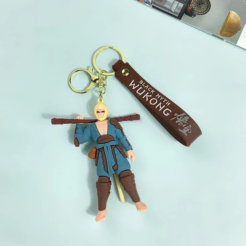 Game Black Myth WuKong Keychain Sun Wukong Metal Key Chain Keyring Keychains Pendant for Jewelry Accessories Gamer Fans Gifts