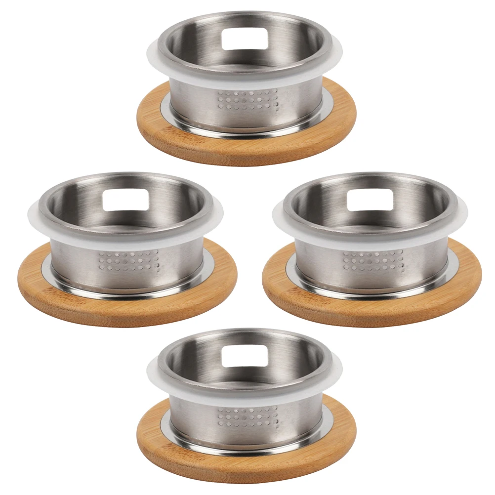 

4pcs Teapot Lid Water Jug Cap Stainless Steel Pitcher Filter Cover Glass Replacement Tea Kettle Accessories Beverage Jar