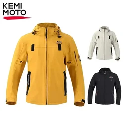 Chaqueta de motocicleta para hombre y mujer, ropa impermeable a prueba de viento, cálida, para motociclista, equipo de protección extraíble suave para exteriores para montar