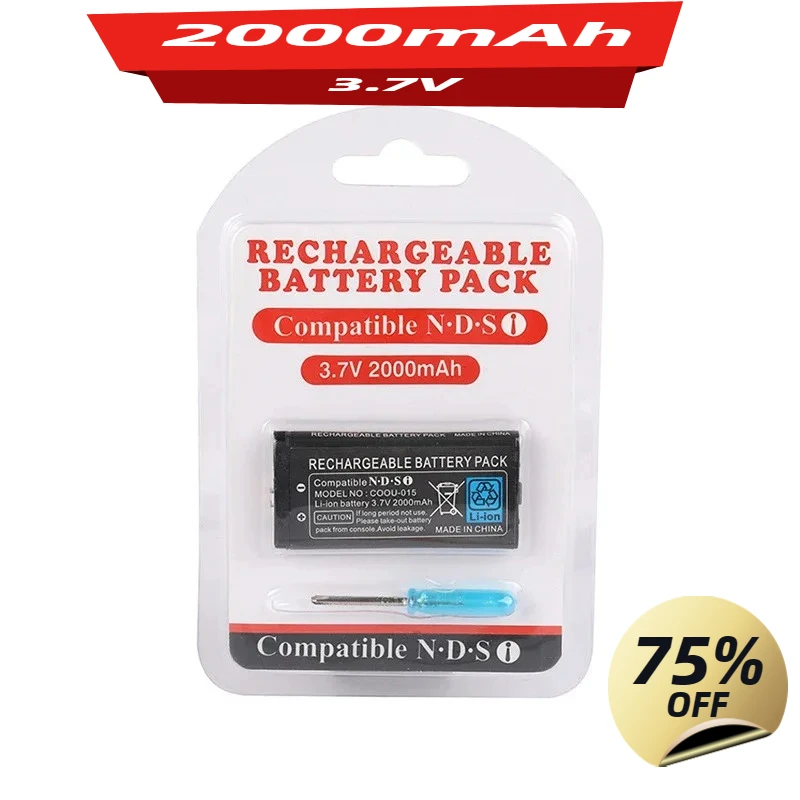 3.7V 2000mAh Rechargeable Battery TWL-003 TWL 003 Lithium Battery Pack for Nintendo Ndsi Game Console Built-in Batteries TWL003