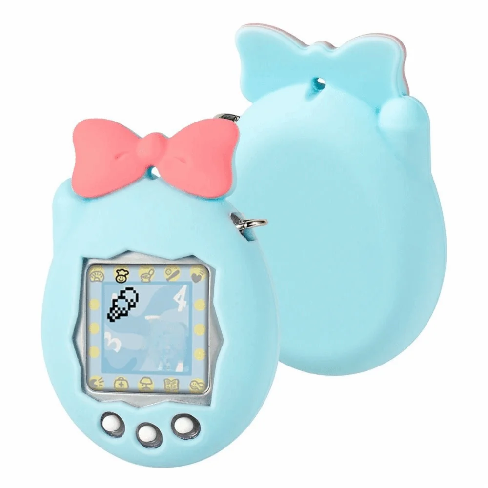 Anti-Scratch Silicone Case Bow Full Coverage Protective Cover Dustproof Soft Shell for Tamagotchi Connection V3 Game Accessories
