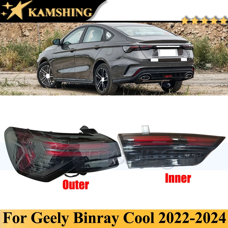 

Задний фонарь заднего бампера Kamshing, задний фонарь для Geely Binray Cool 2022-2024, задний фонарь, стоп-сигнал, задний указатель поворота