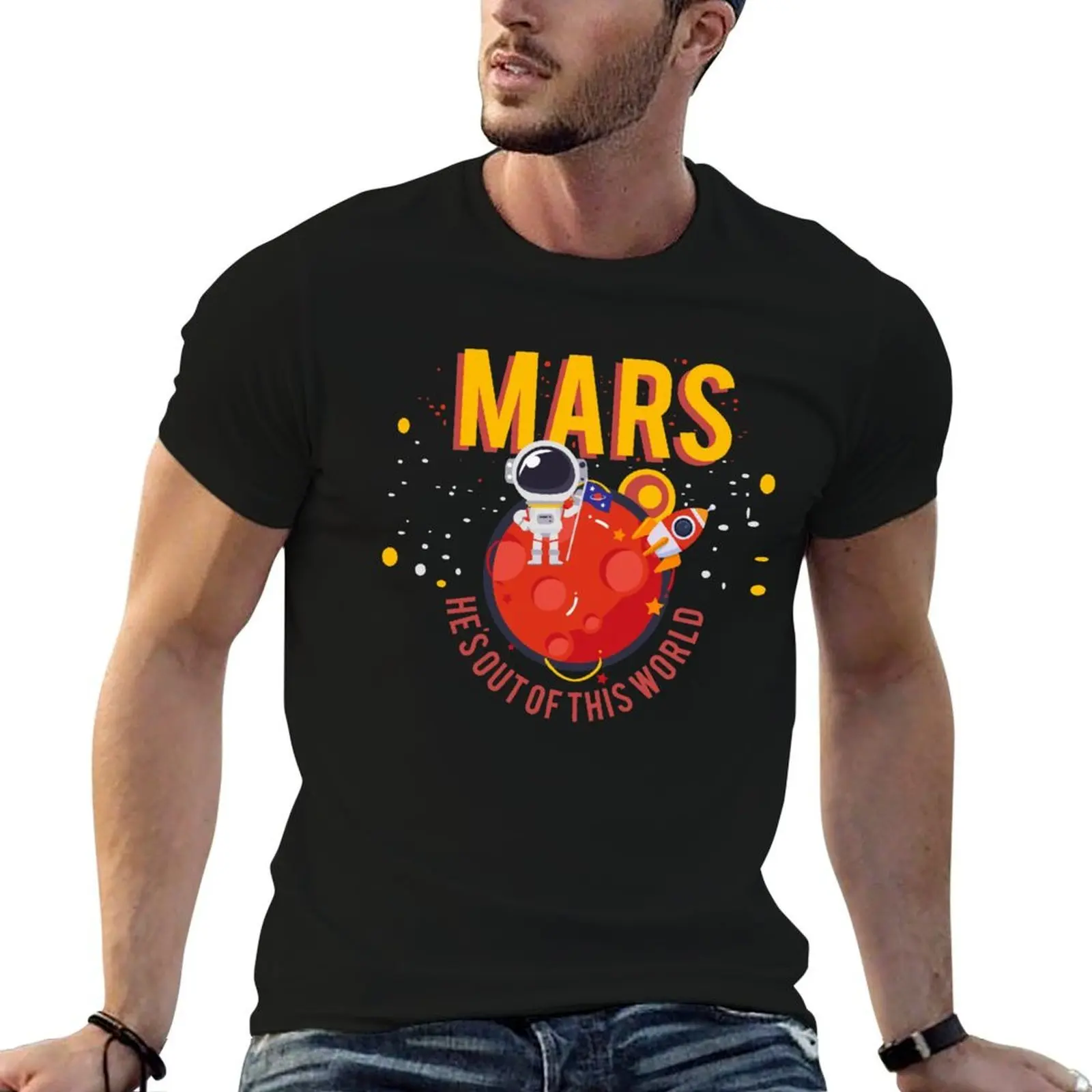 MARS OUT OF THIS WORLD T-Shirt man t shirt oversized graphic tee luxury clothes men