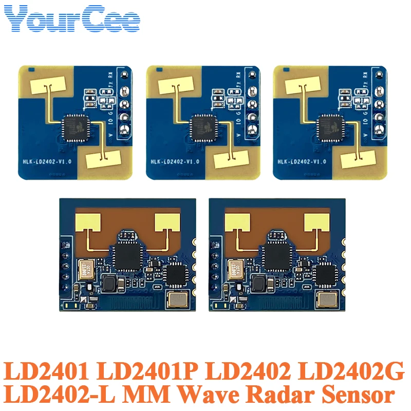 10pcs/1pc 24GHz Millimeter Wave Radar Sensor LD2401 LD2401P LD2402 LD2402-L LD2402G 24G Human Presence Stillness Subtle Module