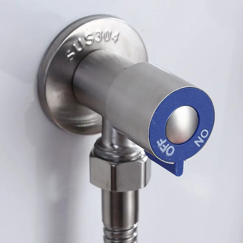 

Бытовой треугольный клапан из нержавеющей стали с горячим и холодным входом, запорный клапан для воды, большой угловой клапан потока для водонагревателя