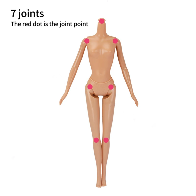 New 30cm Doll's Body 1/6 Bjd 7 Joints Movable 27cm Height Doll Body Girls Diy Dress Up Toys