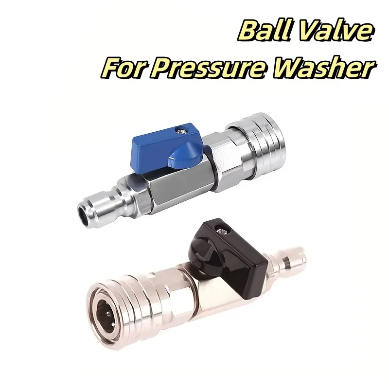 

Комплект сверхмощных шаровых кранов для мойки высокого давления 1/4 дюйма, M22-14 мм и 3/8 дюйма, быстрое подключение, SS 4500 фунтов на квадратный дюйм, защита от протечек и ржавчины, легко устанавливается