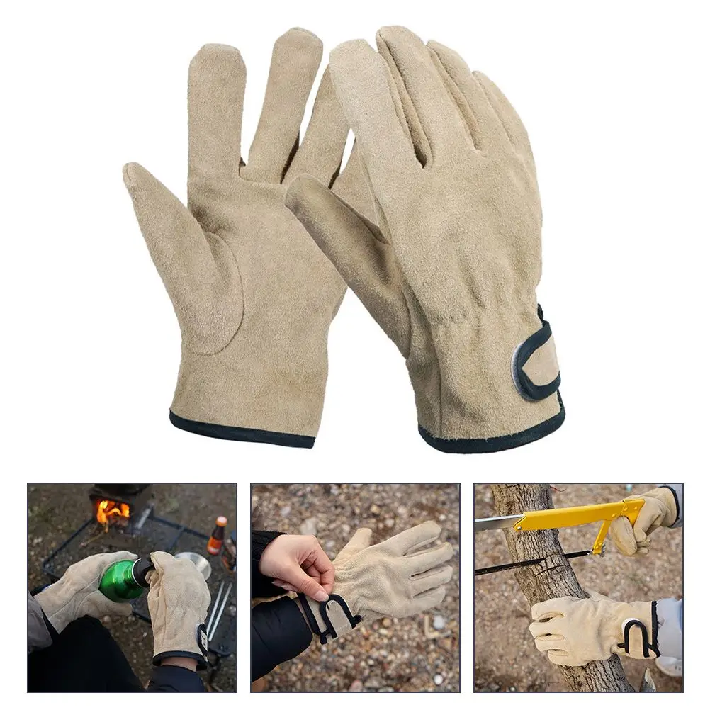 ถุงมือทนความร้อน Anti Scalding Cooking Mitts สําหรับย่างบาร์บีคิวน้ําหนักเบา Camping เตาผิงเตาเตาอบสวน