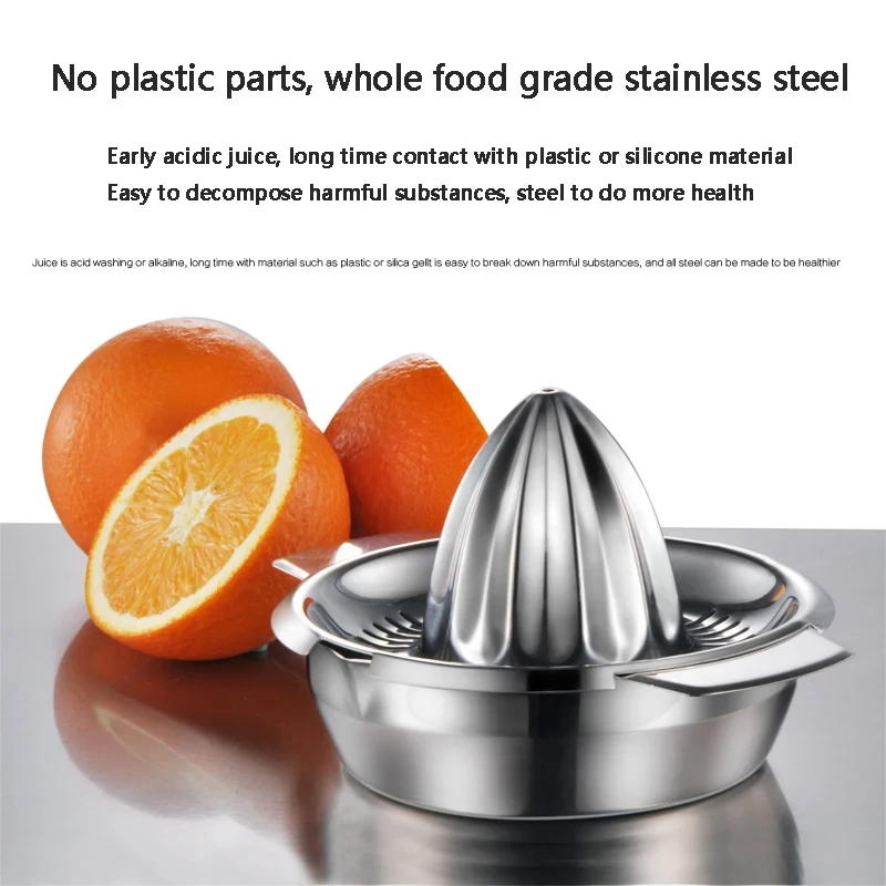 Portable Lemon Orange Manual Fruit Juicer 304 Stainless Steel Kitchen Accessories Tools Citrus Raw Hand Pressed Juice Maker