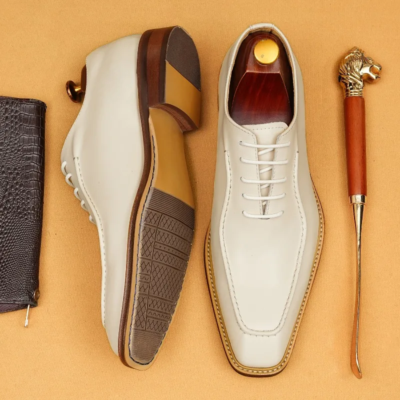 

Elegant Mens Oxfords Dress Shoes Luxury Genuine Leather Autumn British Style Handmade Quality Fashion Wedding Social Shoes Man