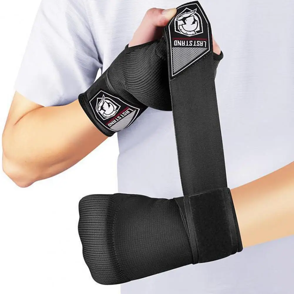 2Pcs Half Finger Gel Boxing Gloves Super Soft Ultra-Thick Shock-absorbing Breathable Kickboxing Boxing Hand Wraps Gloves