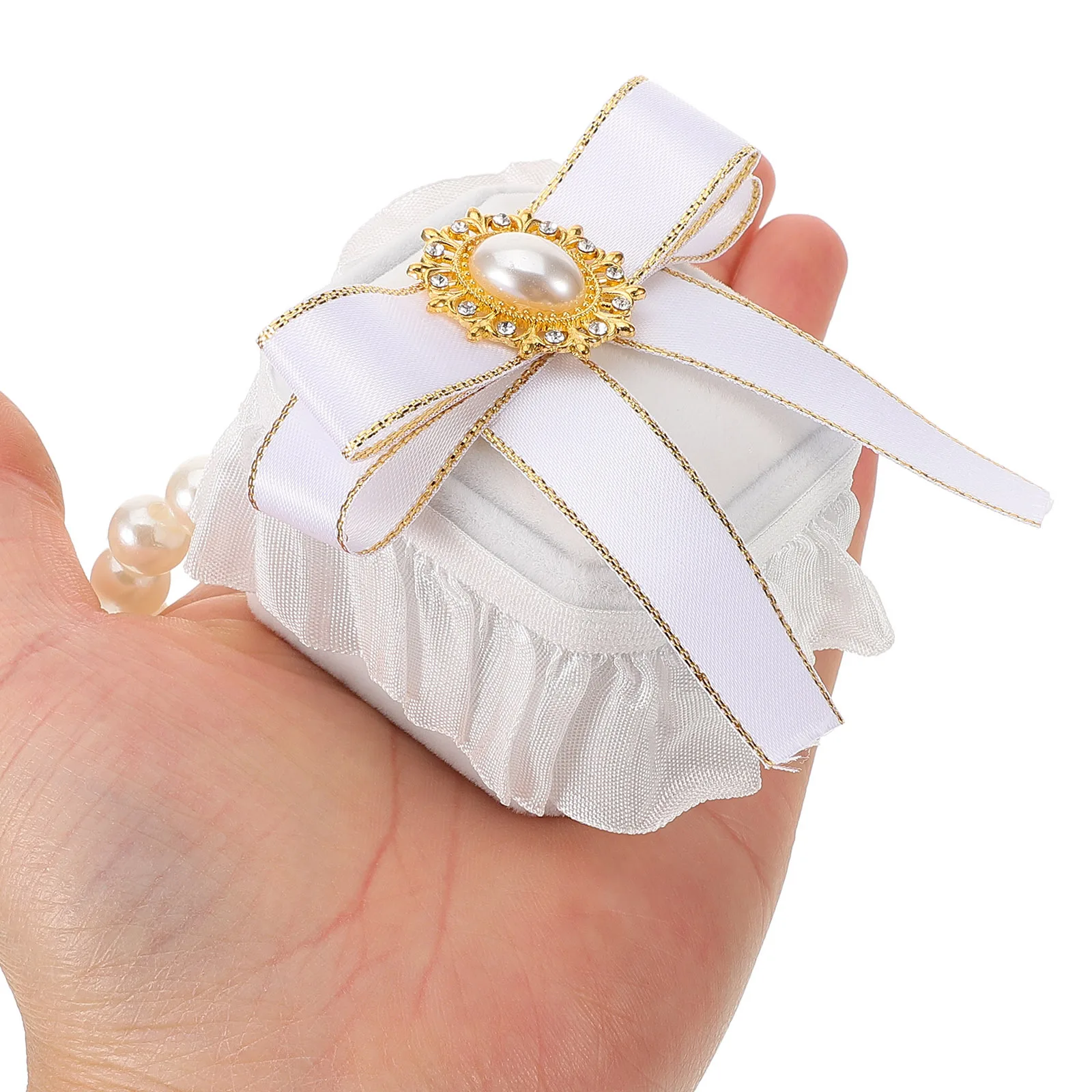 

Pet Dog Wedding Ring Storage Box Small Elegant Jewelry Case for Proposal Engagement Ring Holder Jewelry Container