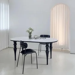 Mesa De Jantar De Madeira Maciça Oval, Mesa Simples, Casa Criativa, Luz Negra, Designer De Luxo, Vintage