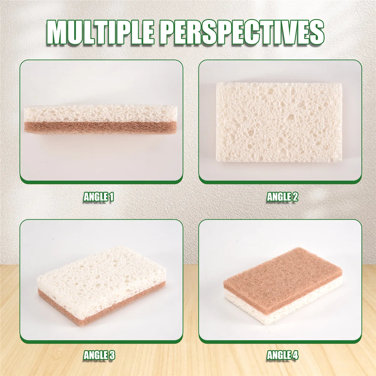 【Last-Chance!】 Eco-Friendly Natural Sponges for Dishes 12 Pack - Biodegradable Kitchen Sponge with Compostable Coconut Scrubber