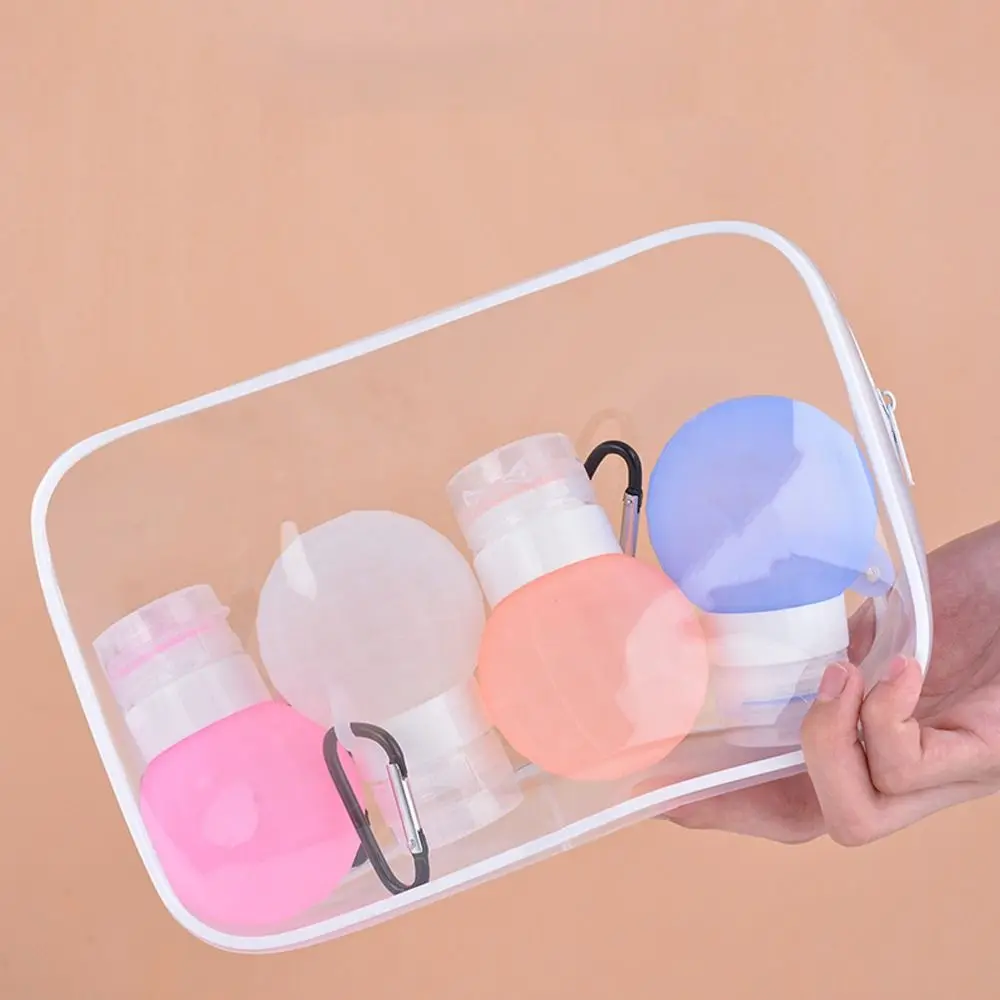 Silicone Cosmetic Lotion Bottle Spherical 80ml Body Wash Squeeze Bottle Refillable Leak-Proof Shampoo Sub-Bottling Travel&Home