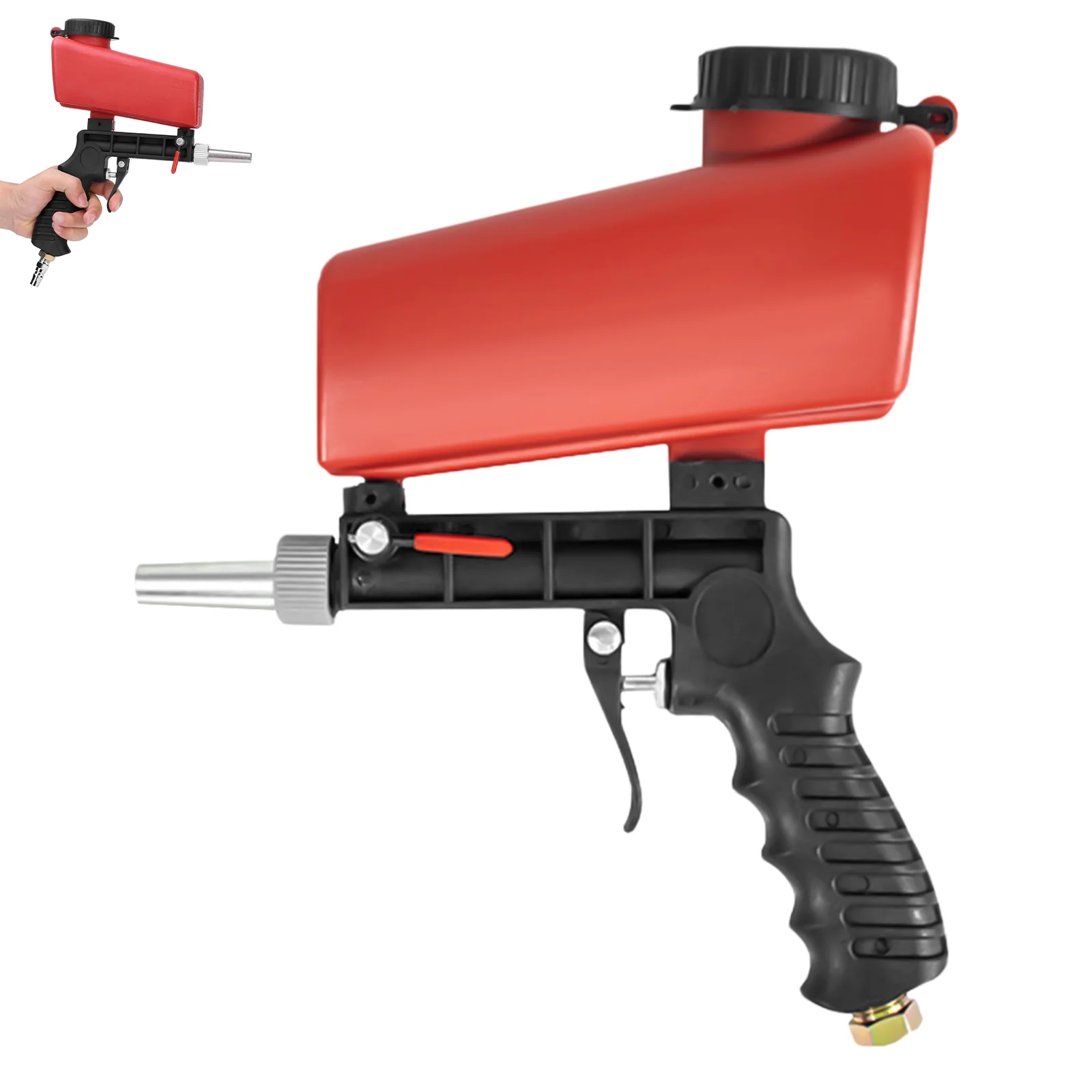 

Portable Sandblaster Gun Mini Aerodynamic Sand Blasting Machine Metal Surface Rust Paint Handheld Metal refurbishment tools