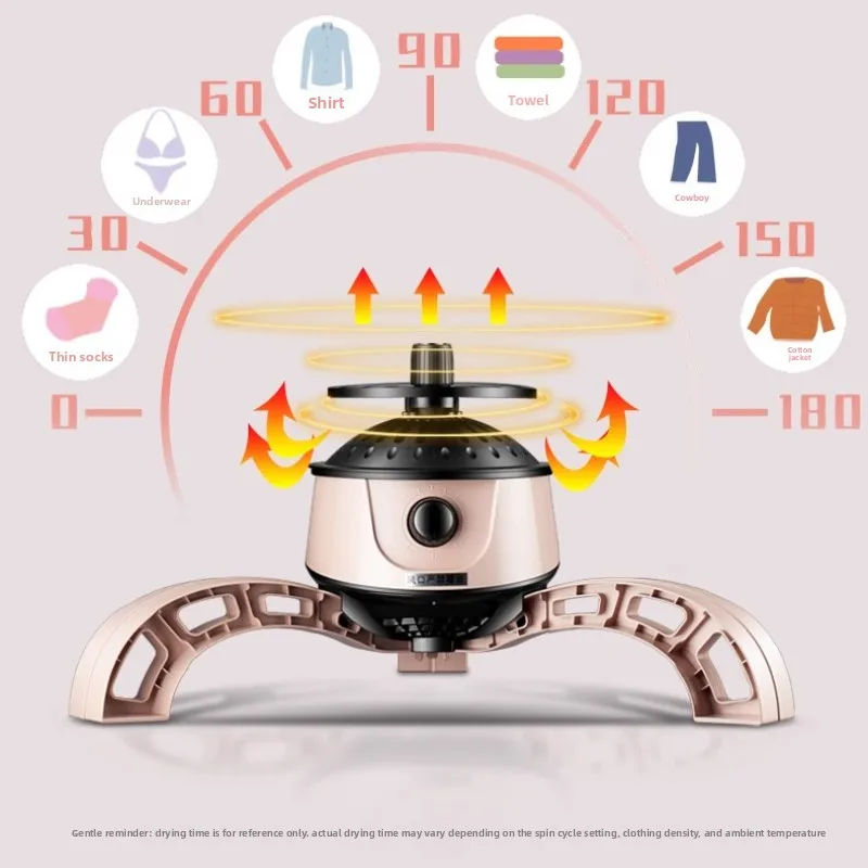 Pengering Pakaian Mini Portabel Mesin Pengering Lipat untuk Pakaian Bayi Asrama Laundry dengan Rak Dua Lapis Aliran Udara 360 Pemanas