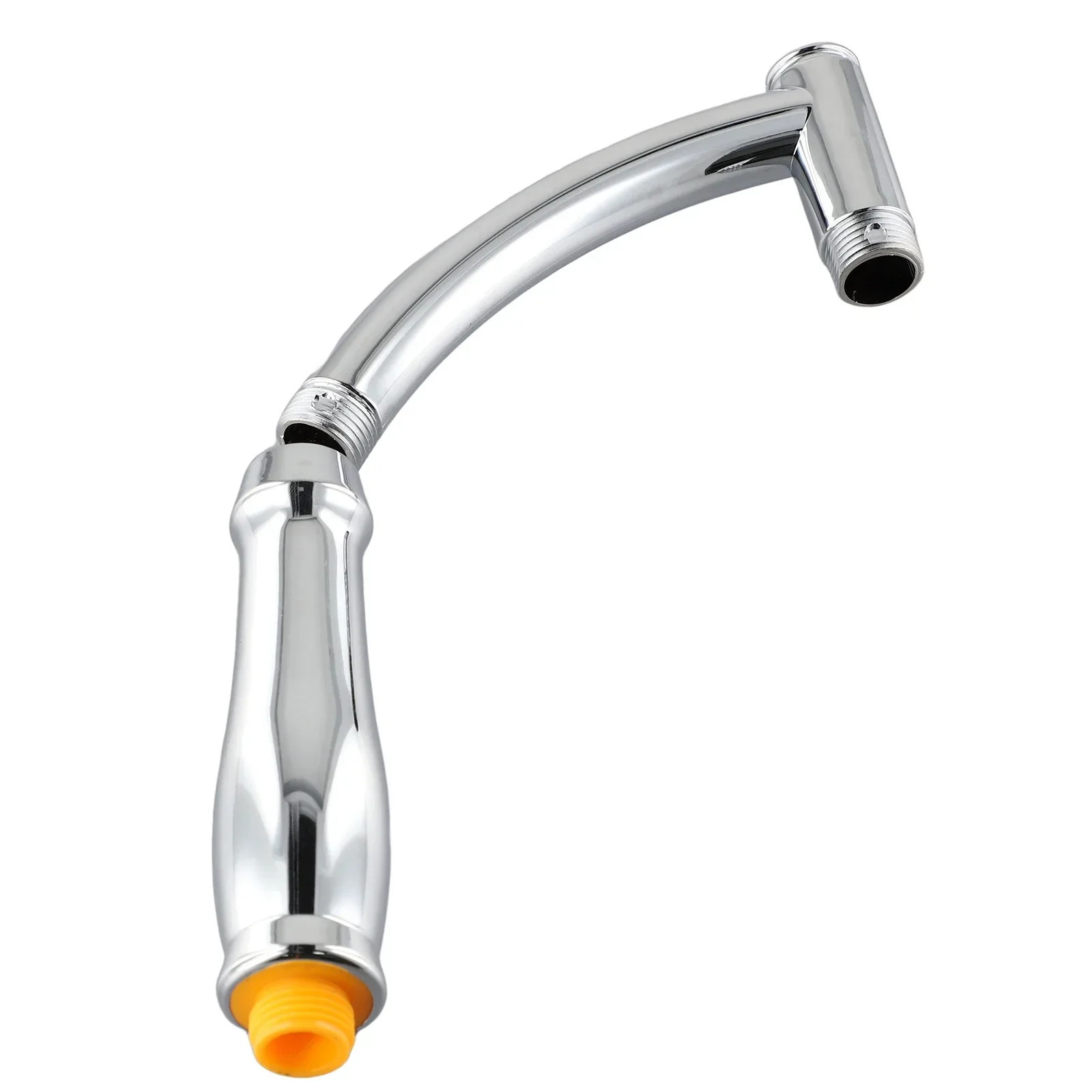 Soffione doccia Braccio di prolunga Design ad arco Tenuta a mano Tubo aggiuntivo regolabile Bagno Doccia a pioggia Kit braccio doccia angolato Cromo per il bagno
