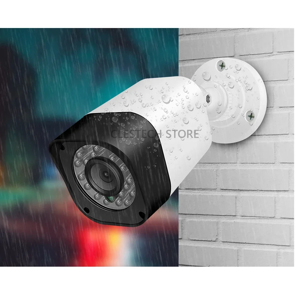 2K POE IP Mini Camera CCTV 4MP HD Full Digital Onvif H.265 In/Outdoor Street Waterproof IP66 Face Human Detection XMEYE For Home