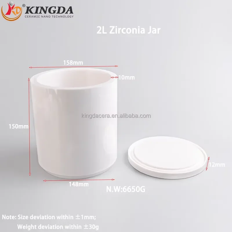 i Laboratory YSZ Grinding Jar 2L Planetary Ball Mill Pot for Battery Material Powder Milling Use