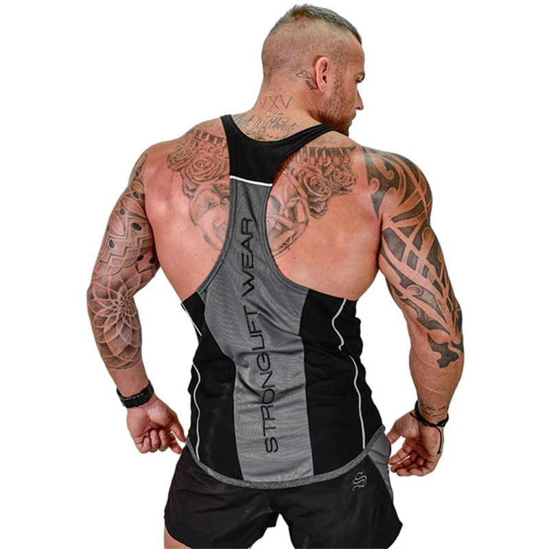 High Quality Sport Gym Tank Top Training Running Vest Men Fitness Workout Top Sports Vest Men Sportswear sleeveless Brand vest