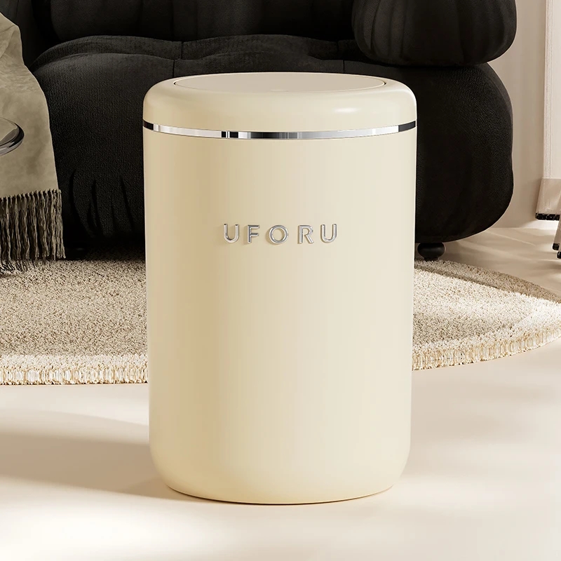 UFORU Living room trash can high appearance level with lid light luxury large capacity office bedroom trash can