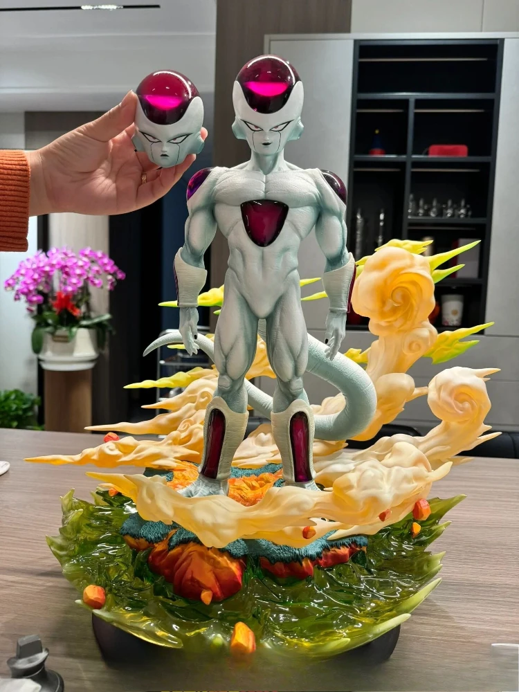 

31cm Frieza The Fourth Form Figure DRAGON BALL Two-headed Sculpture Anime Figures Desktop Decoration Trendy Gifts for Children