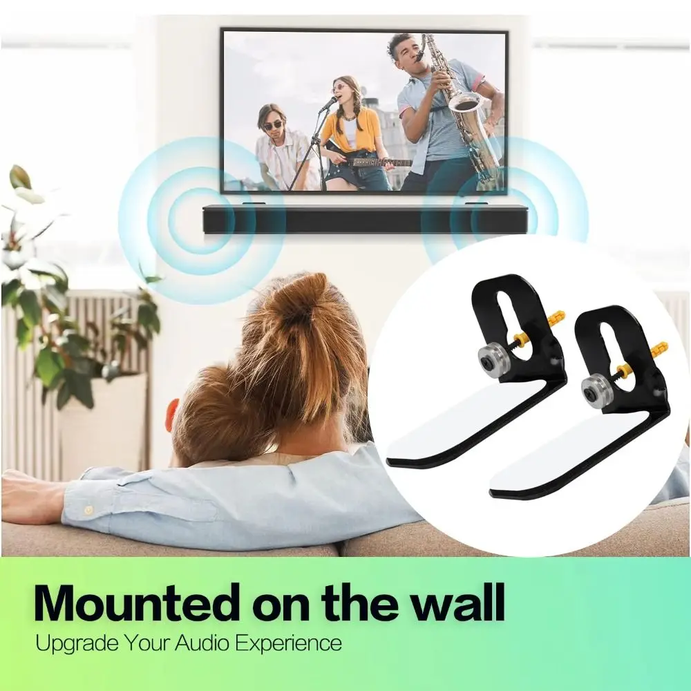 

Universal Mounting Brackets Soundbar Mount Shelf Stylish Metal Brackets Sturdy Metal Brackets Soundbar Hanger L Shaped Bracket