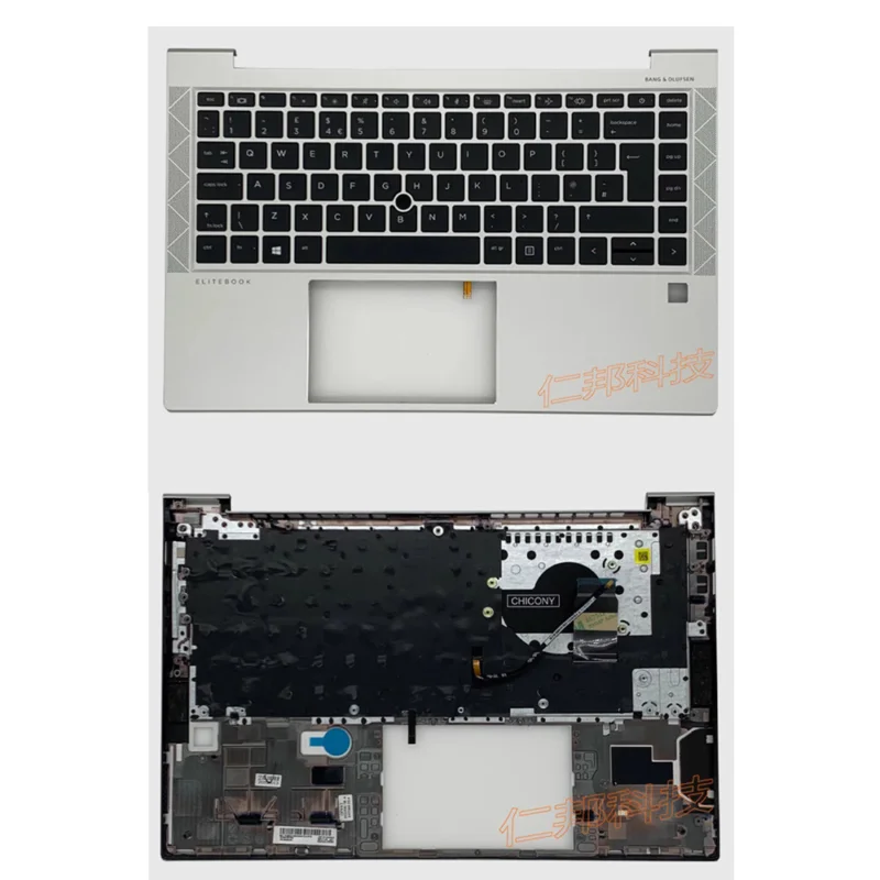 For hp elitebook 840 g7 laptop keyboard palmrest upper case w/backlit M07090-031