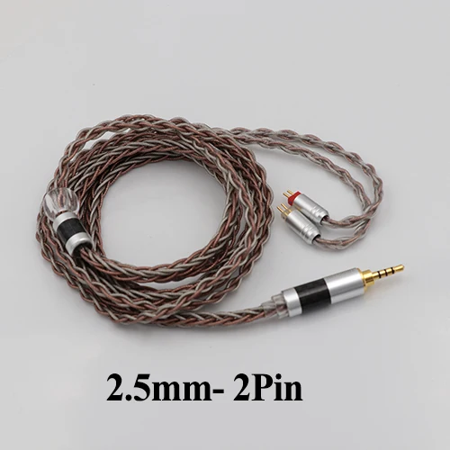 Tripowin C8 oortelefoon vervangende kabel IEM upgradekabel zilver koperfolie gemengd gevlochten klatergoud zilveren draad klatergoud koperdraad