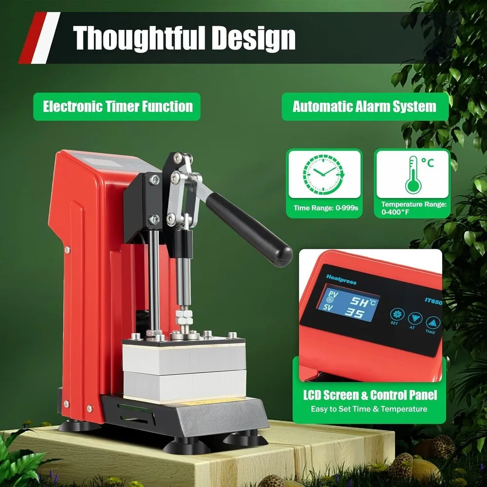 

Heat Press Machine 900W Mini Manual Heat Presser Heavy Duty Hot Press Stamping