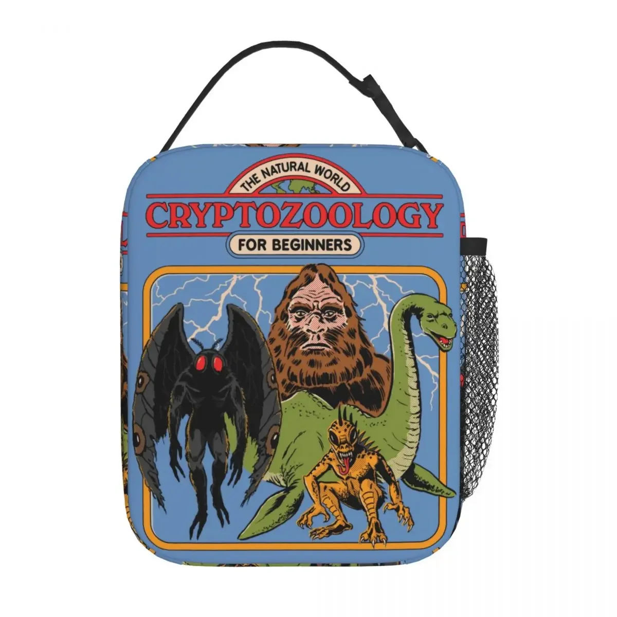 Cryptozoology Lunch Bag Legendary Extinct Creatures Accessories Vintage Sci-fi Occult Food Box Thermal Cooler Lunch Box