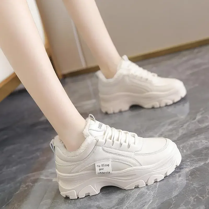 المرأة الشتاء سميكة الصوف مبطن أحذية قطنية المضادة للانزلاق عالية الكعب أحذية رياضية كاجوال شمال الصين حذاء رياضي قطني كبير #3